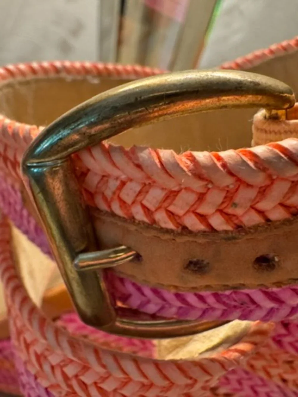Stuart Weitzman Orange/Pink Wedge Sandals - Picture 3 of 7